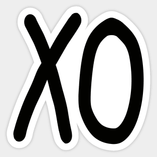 Kiss and hug XO black and white Sticker